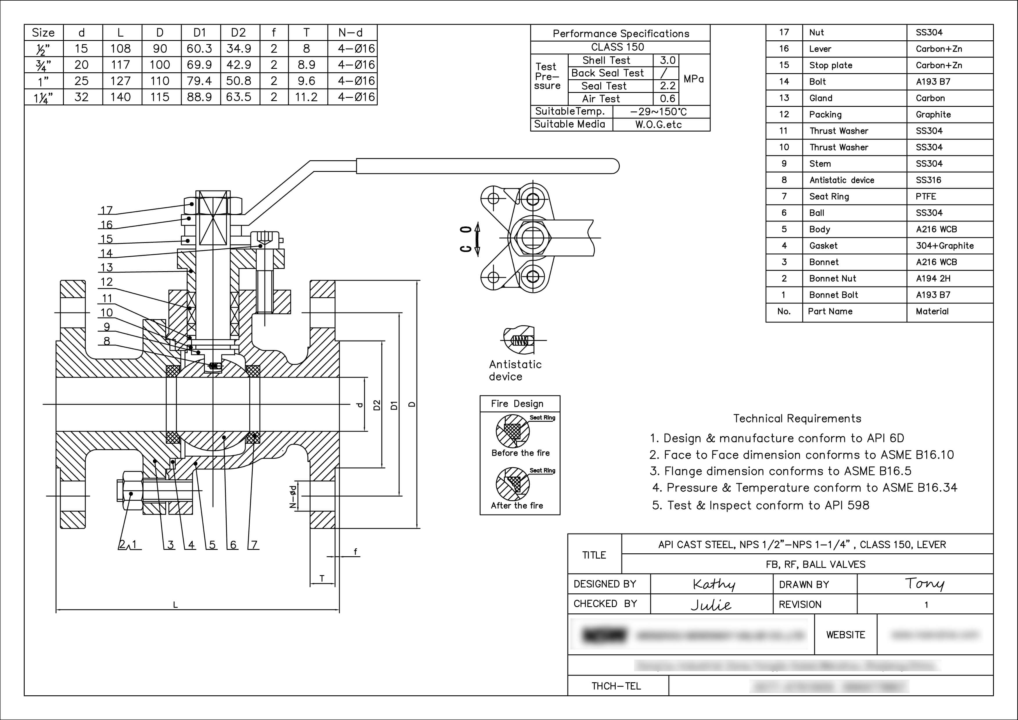 Ball Valves Dimensions-from 1-2 to 1-1-4