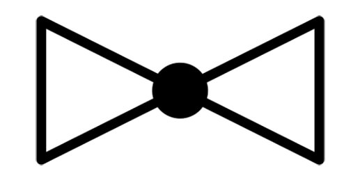 P&ID symbol for a globe valve