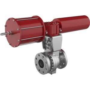 Pneumatic actuated ball valve