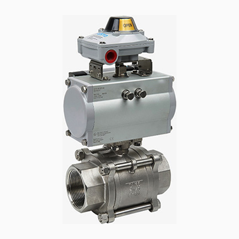 Big Discount Electric Ball Valve 12v - Pneumatic actuated ball valve – Newsway detail pictures