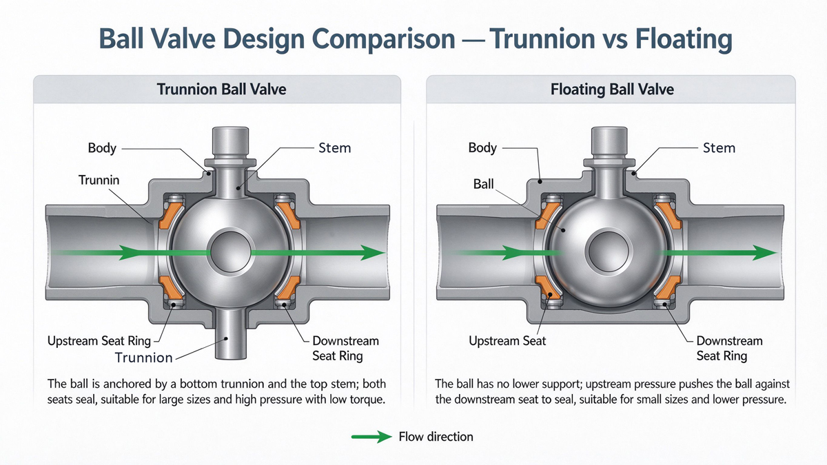 Trunnion vs Floating Ball Valve Trunnion vs Floating Ball Valve
