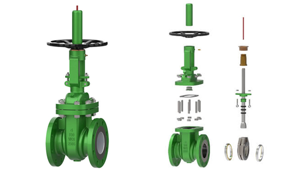 Wedge gate valve working principle diagram
