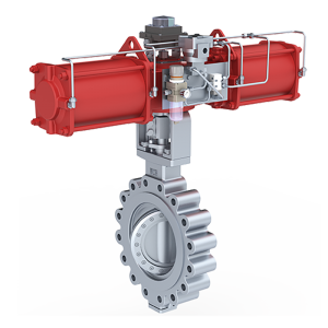 Pneumatic actuator butterfly valve